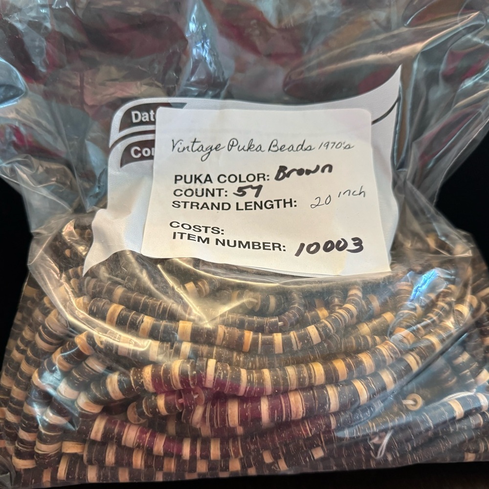 Vintage 1970s Puka Beads - item # 10003
